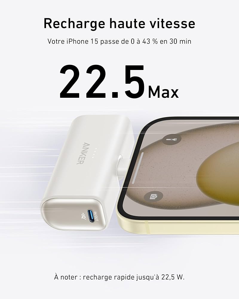 Anker Nano PowerBank 22,5W USB-C intégré