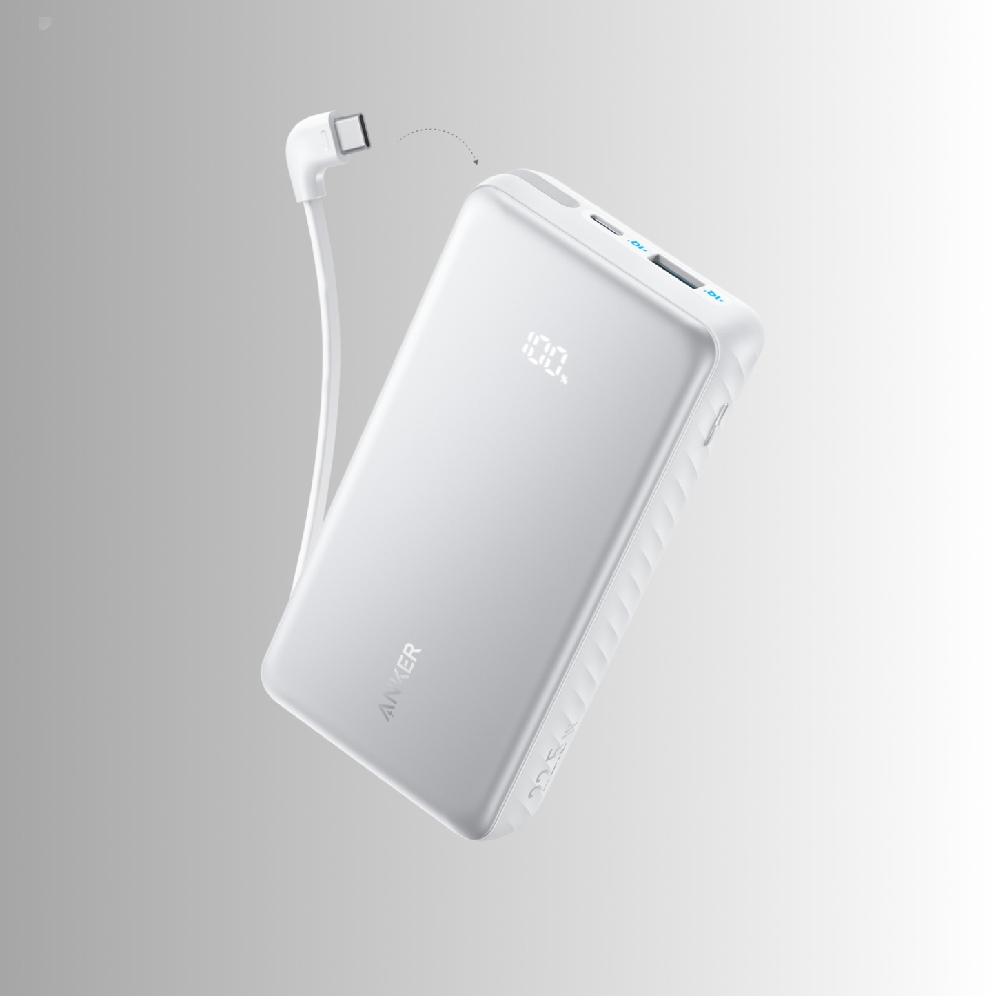 Anker Zolo Power Bank (20K, 22.5W, Built-In USB-C Cable)
