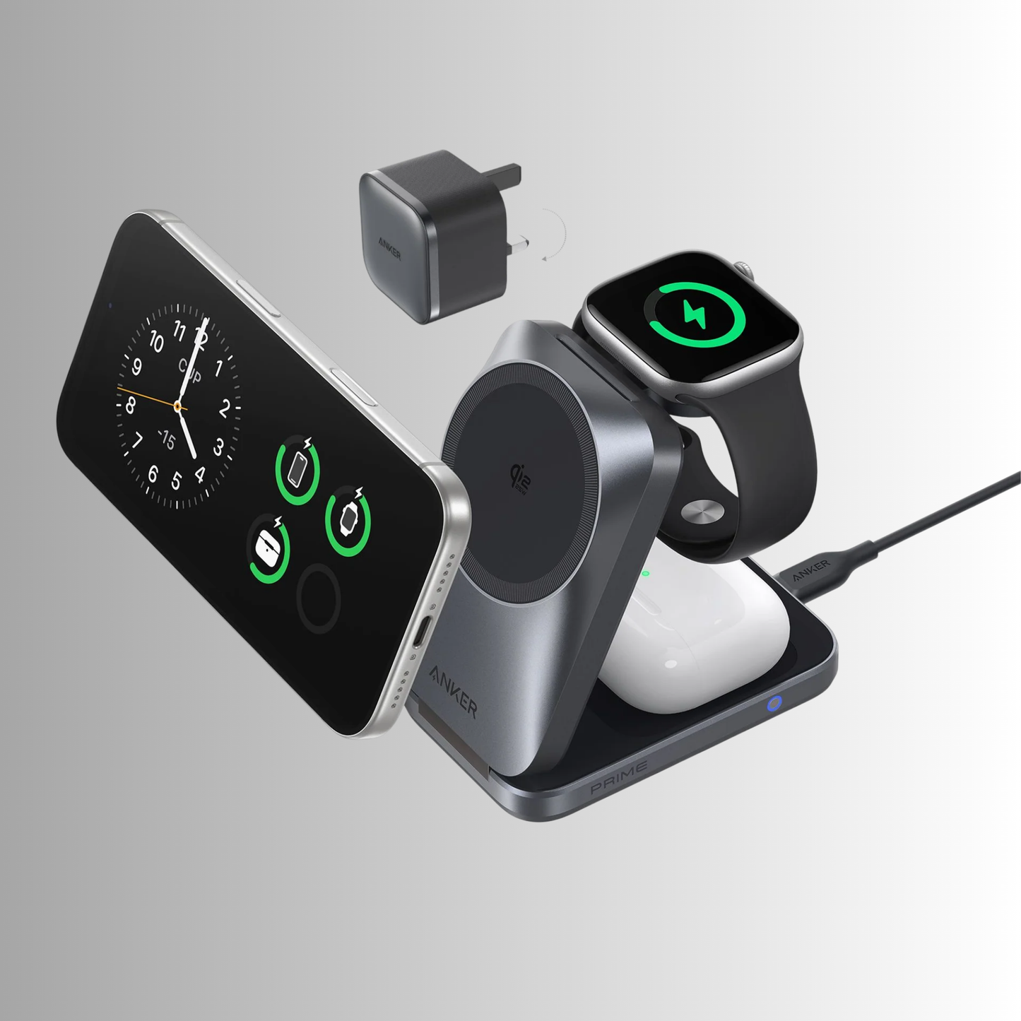 Anker Prime Wireless Charging Station (3-in-1, MagGo, AirCool, Foldable)