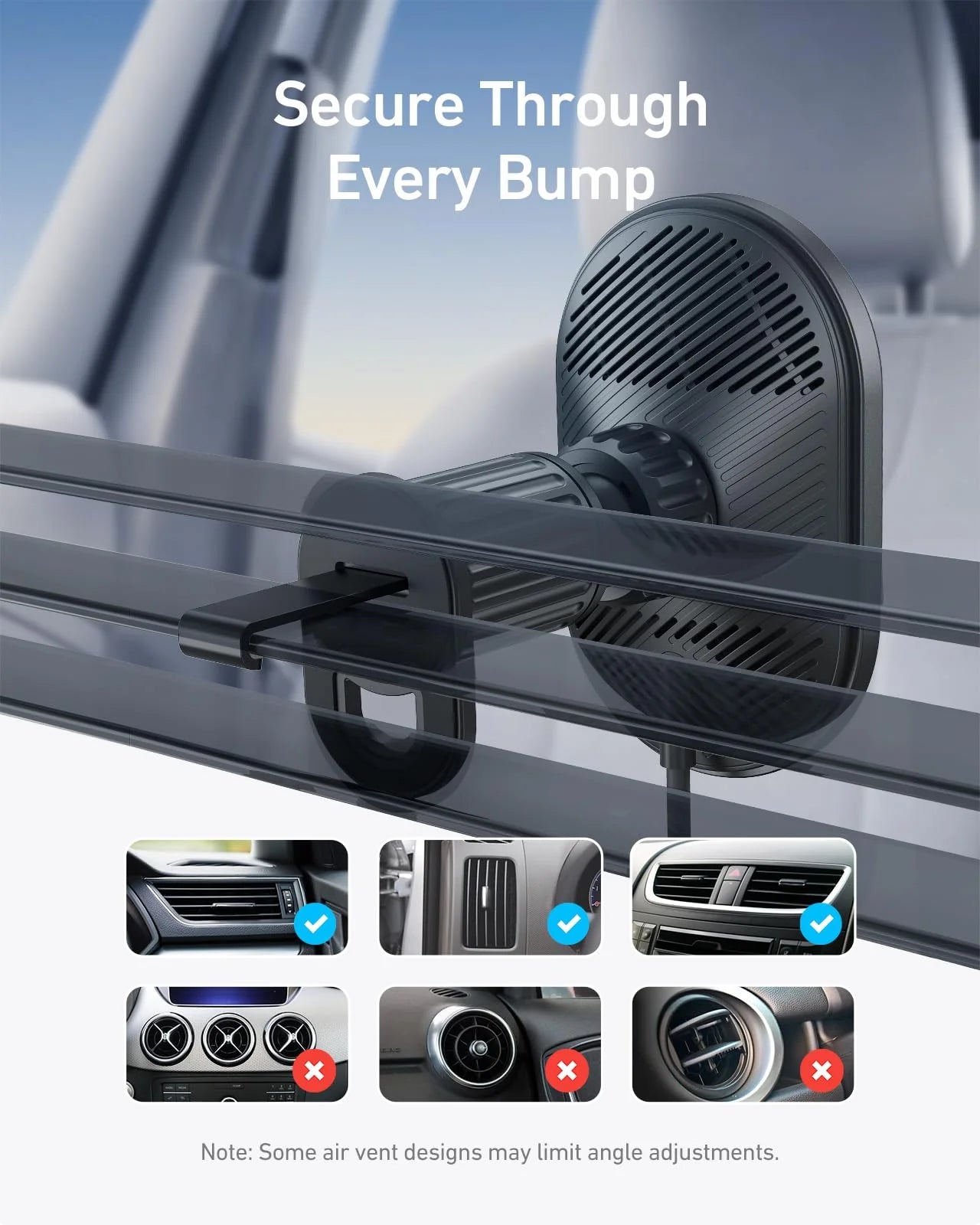 Anker MagGo Wireless Car Charger (Built-In USB-C Cable)