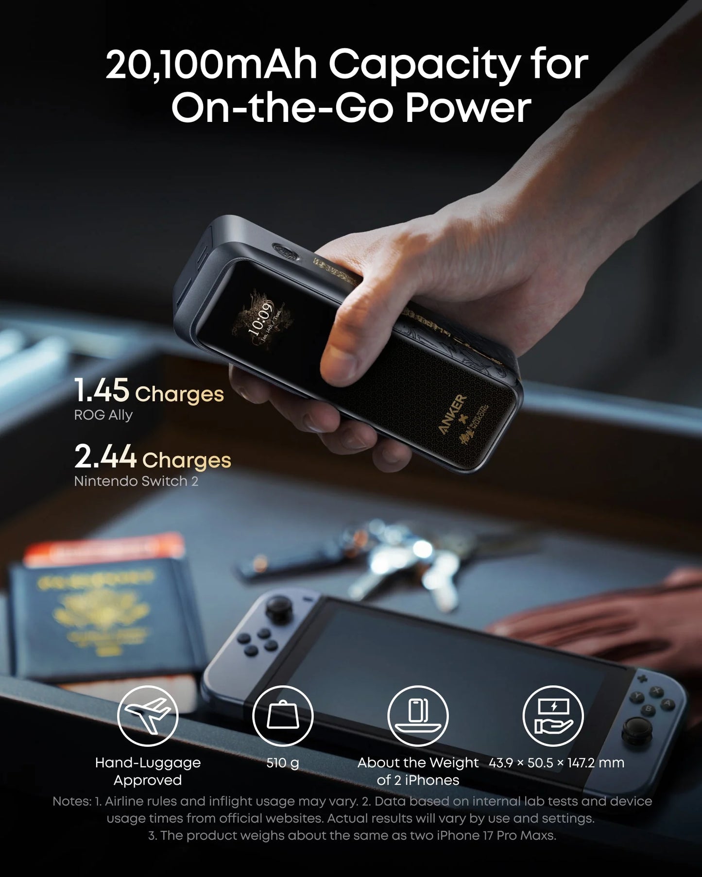 Anker Prime Power Bank (20K, 220W)  Black Myth: Wukong Limited Edition