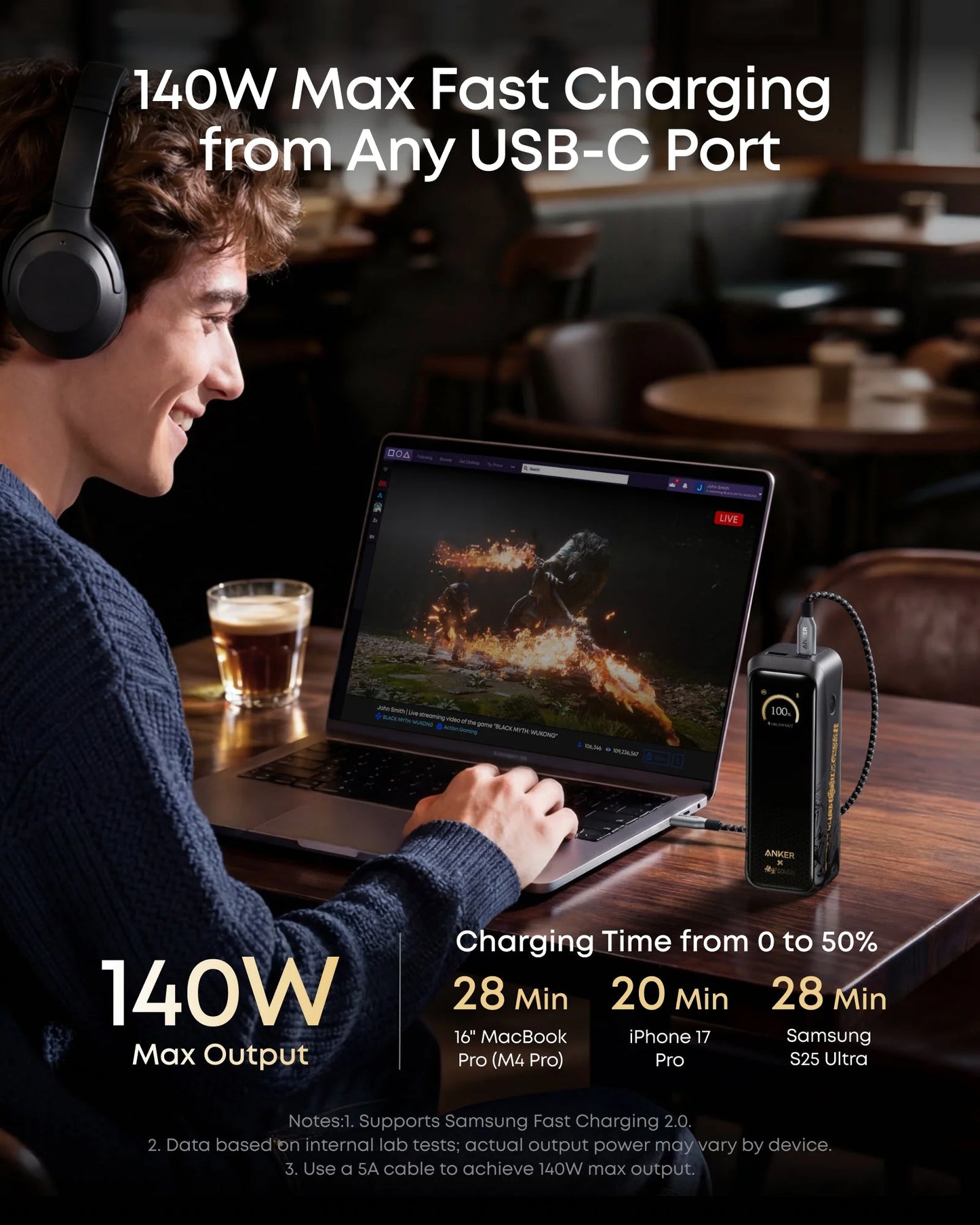 Anker Prime Power Bank (20K, 220W)  Black Myth: Wukong Limited Edition