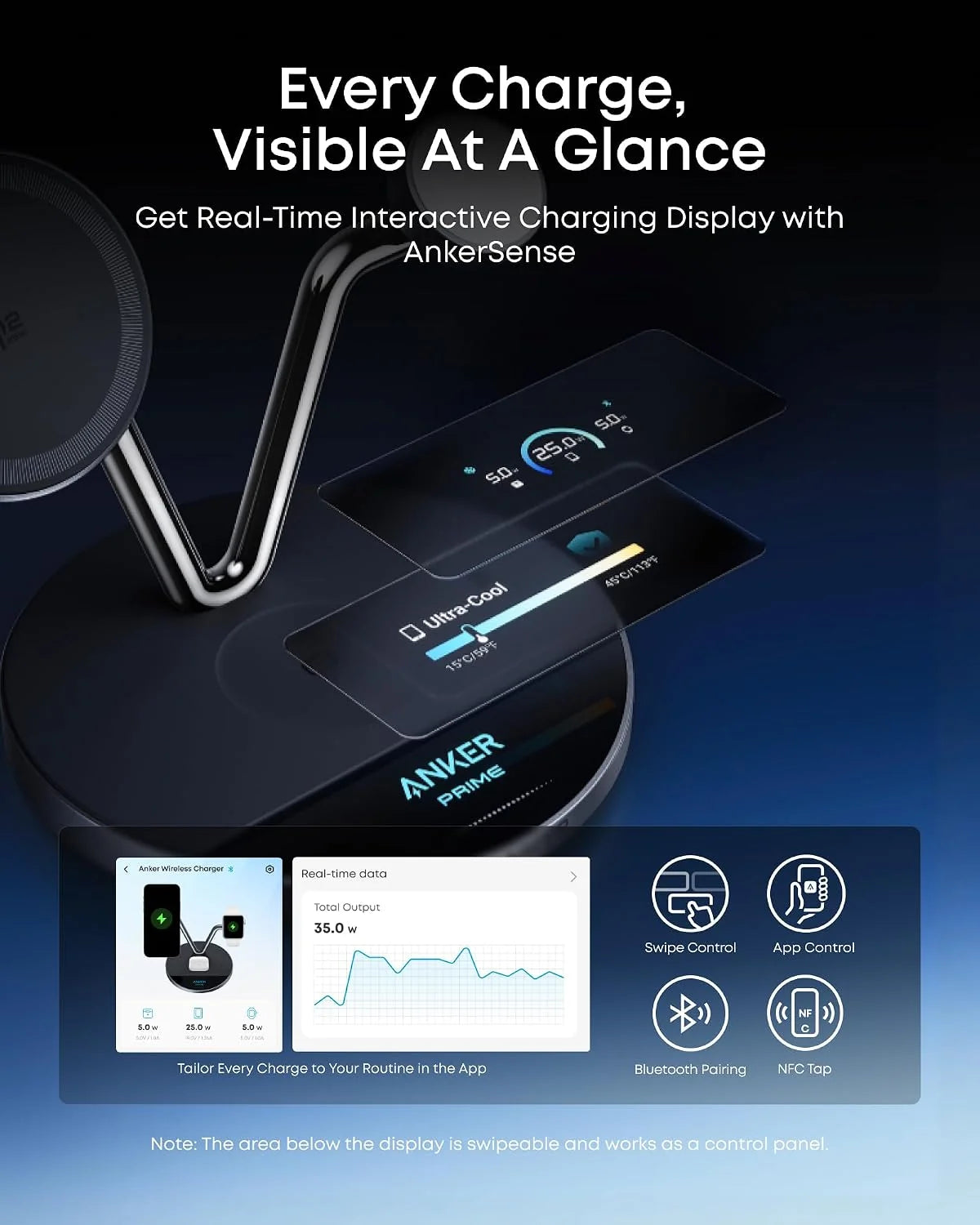 Anker Prime Wireless Charging Station  (3-in-1, MagGo, AirCool, Dock Stand)