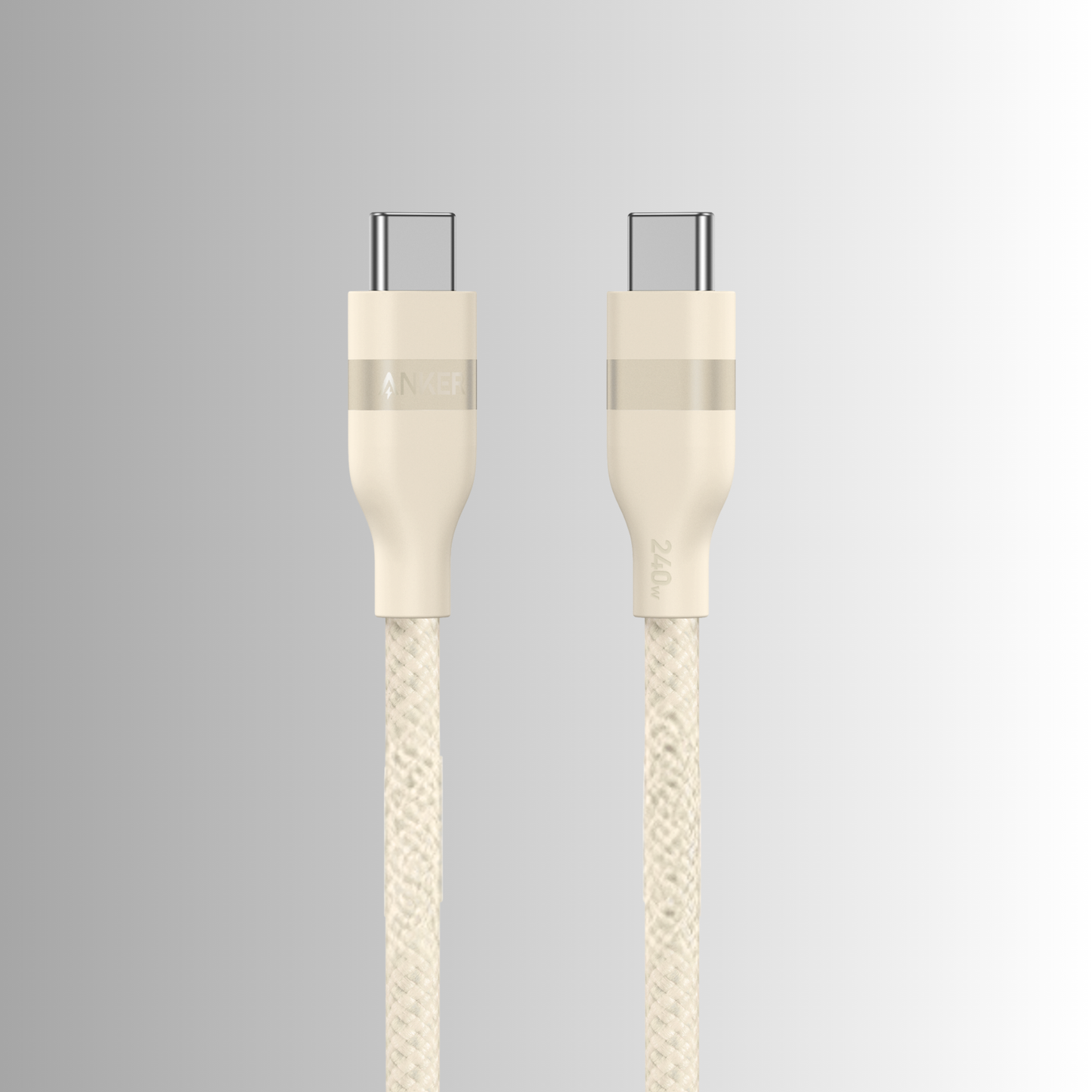 Anker USB-C to USB-C Cable (3 ft  240W, Upcycled-Braided)