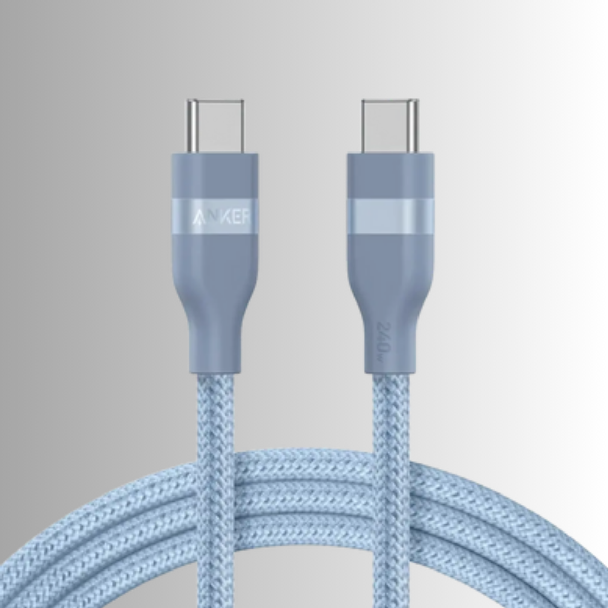 Anker USB-C to USB-C Cable (3 ft  240W, Upcycled-Braided)