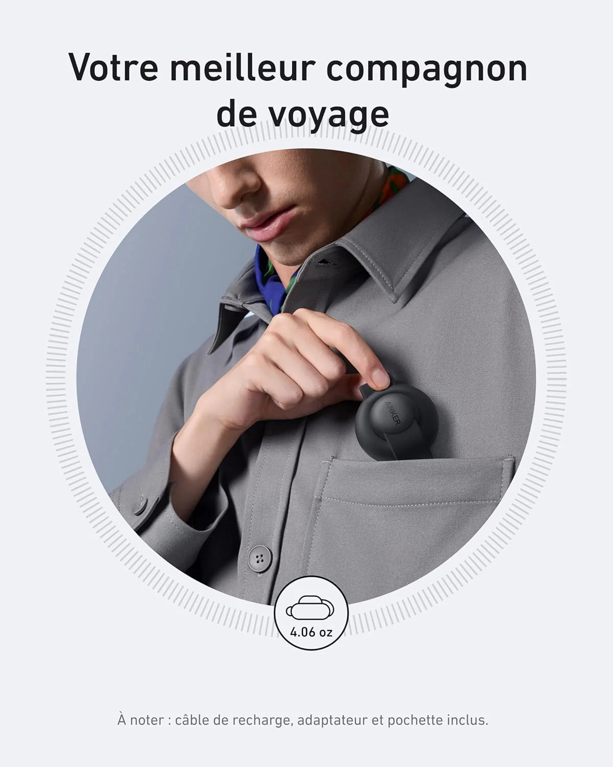 ANKER MAGGO Station de recharge sans fil (3-en-1, Qi2 coussinet pliable)