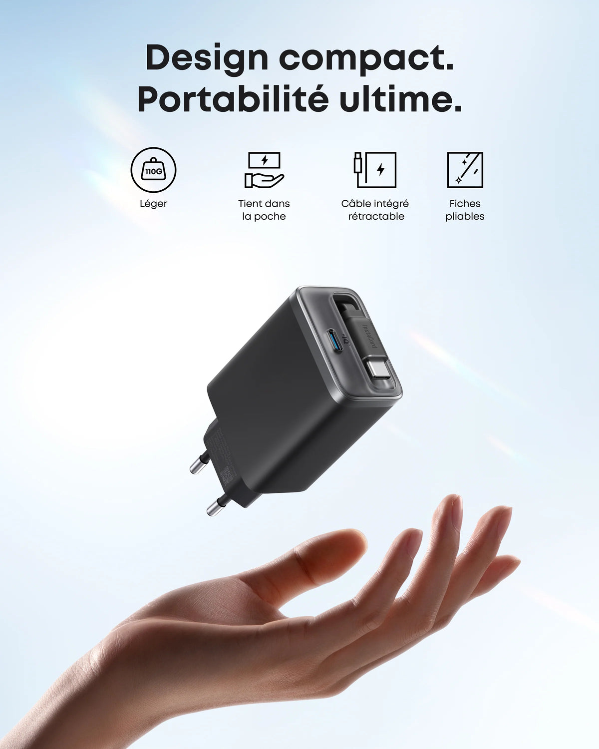 Anker Nano 35 W ( avec câble USB-C rétractable)